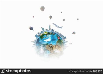 Mechanisms of world creation. Earth planet made of gears. Elements of this image are furnished by NASA