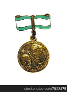 Medal of Motherhood 2st degree on a white background