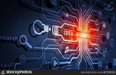 Media business background. Digital background image with networking connection and strategy concept