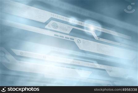 Media concept. Conceptual digital background image with media icons