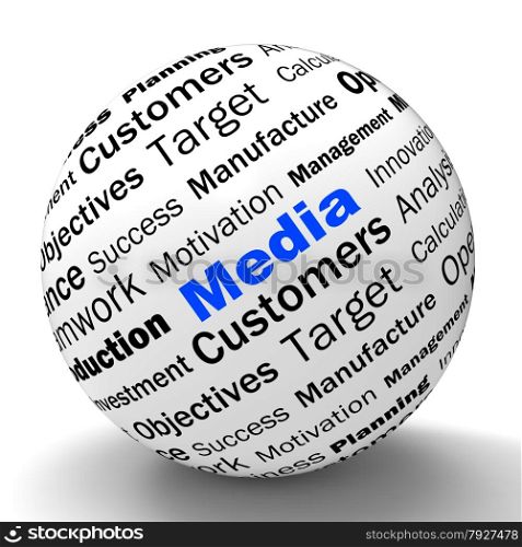 Media Sphere Definition Showing Diffusion Channels Or Online Media