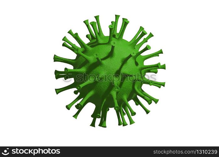 Medical 3D illustration Coronavirus COVID-19 virus on white background