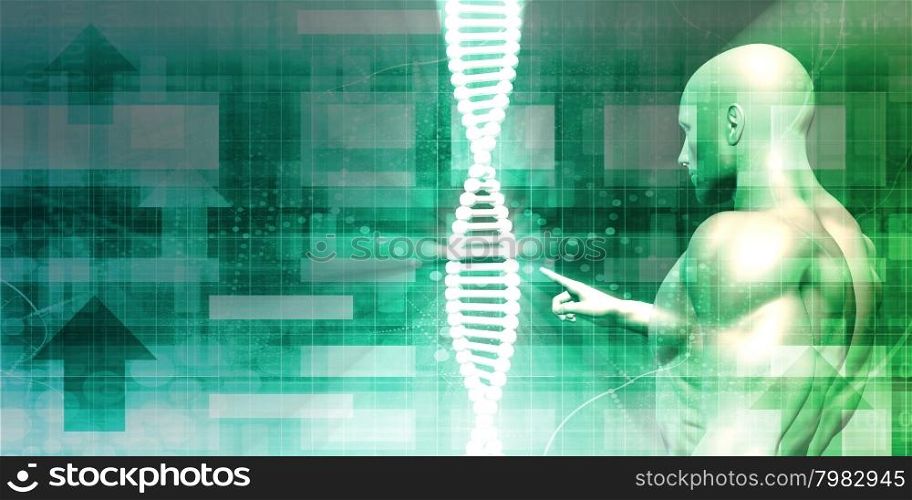 Medical Abstract Background of a Futuristic Science Art. Statistics Information