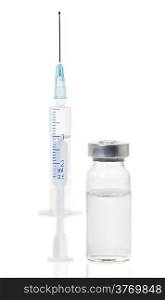 medical ampoule, vial, and syringe isolated