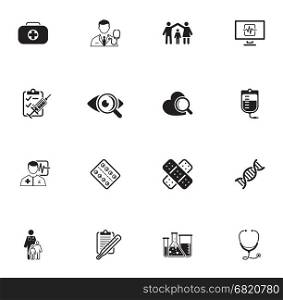 Medical and Health Care Icons Set. Flat Design.. Medical and Health Care Icons Set. Flat Design. Isolated.