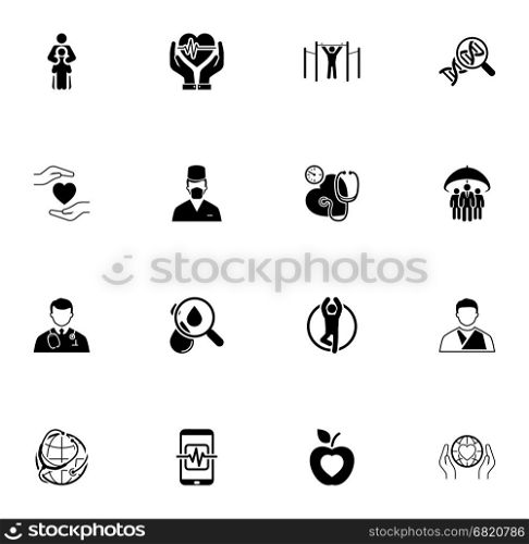 Medical and Health Care Icons Set. Flat Design.. Medical and Health Care Icons Set. Flat Design. Isolated.
