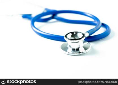 Medical and hospital concept. Stethoscope on white background. Health care concept