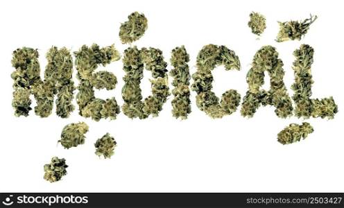 Medical Cannabis and human health medication as psychoactive marijuana and health care concept with legal medicinal herbs for alternative therapy as natural herbal drug use.