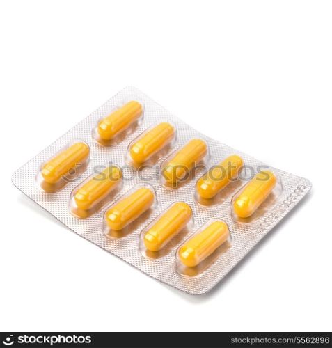 medical capsules isolated on white