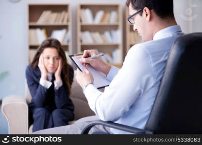 Medical concept with psychologist visit