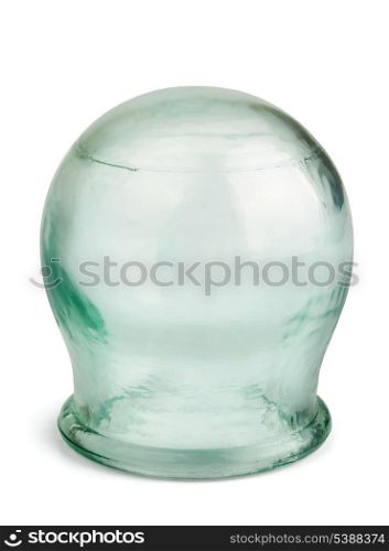 Medical cupping glass isolated on white