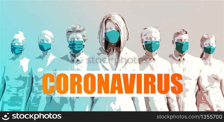 Medical Frontliners Facing Coronavirus Outbreak with Female Doctor. Medical Frontliners Facing Coronavirus Outbreak
