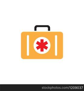 Medical kit bag icon design template