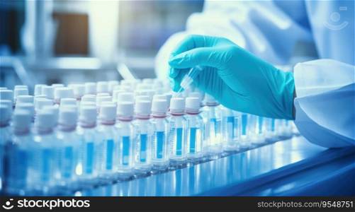 Medical laboratory and work with test tubes