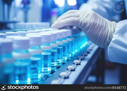 Medical laboratory and work with test tubes