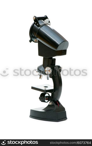 Medical microscope isolated on the white background