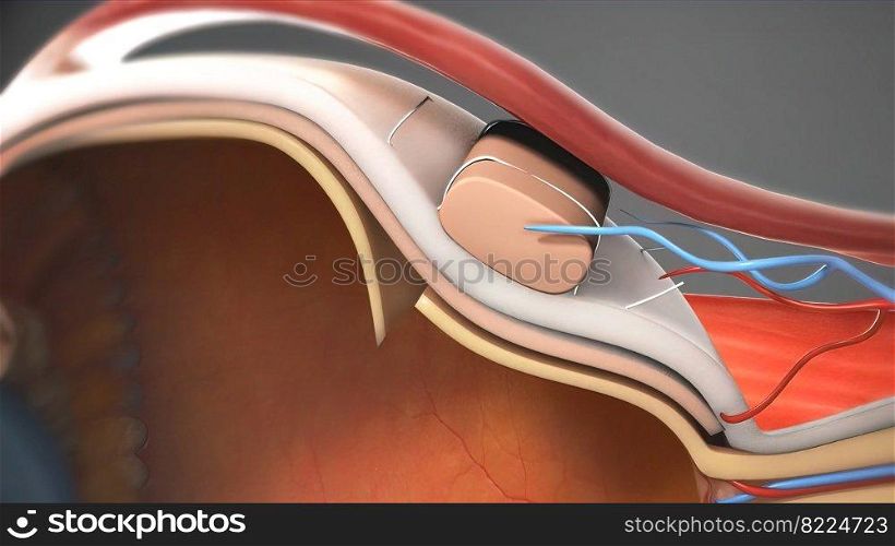 Medical Of Eye Laser Treatment 3d illustration. Medical Of Eye Laser Treatment