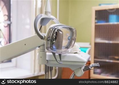 Medical room office with equipment of dentist. Medical room of dentist