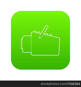 Medical scanner icon green vector isolated on white background. Medical scanner icon green vector