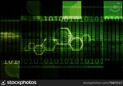 Medical Science and Chemistry Formula as Technology. Binary Data Stream