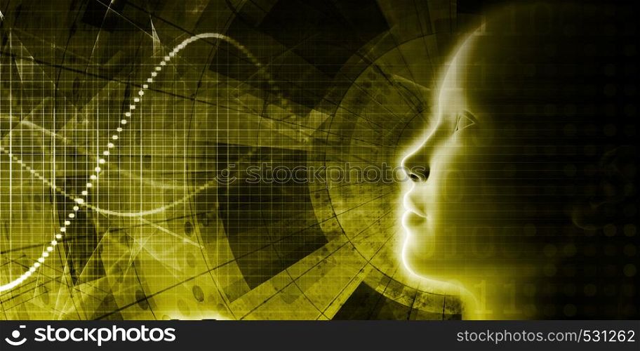 Medical Science and Futuristic Technology Concept Abstract. Medical Science