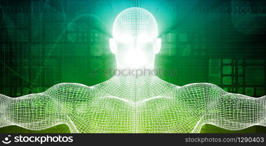 Medical Science Presentation Futuristic Abstract Background Art. Medical Science