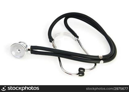 Medical stethoscope isolated on the white background
