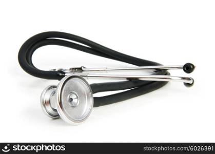Medical stethoscope isolated on the white background