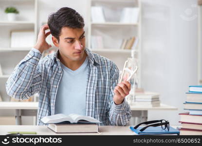 Medical student sitting at the lecture in university