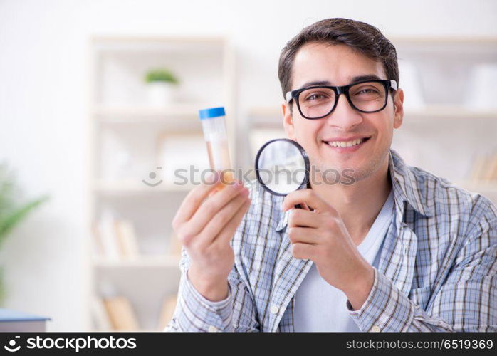 Medical student sitting at the lecture in university