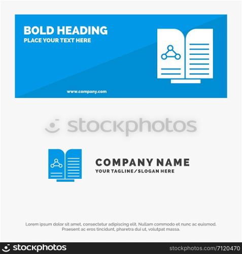 Medical, Test, Report, Book SOlid Icon Website Banner and Business Logo Template
