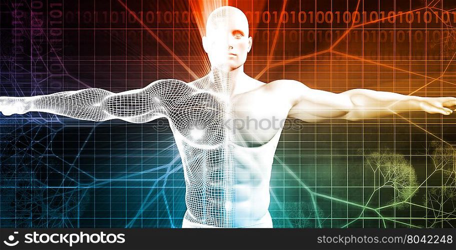Medical Testing and Body Checkup of a Human Male. Information Technology
