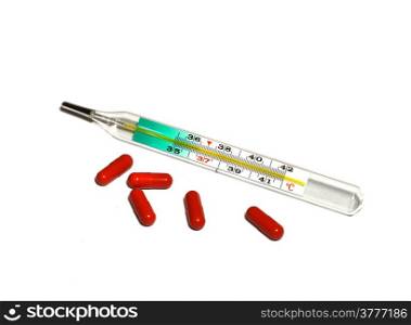Medical thermometer and pills