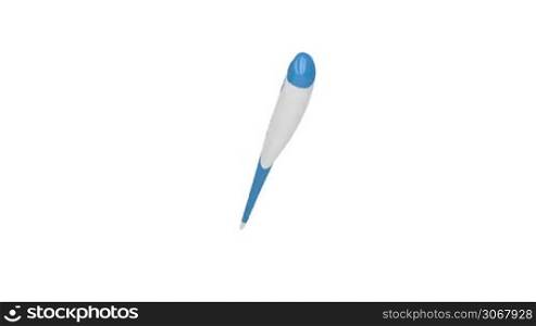Medical thermometer on white background