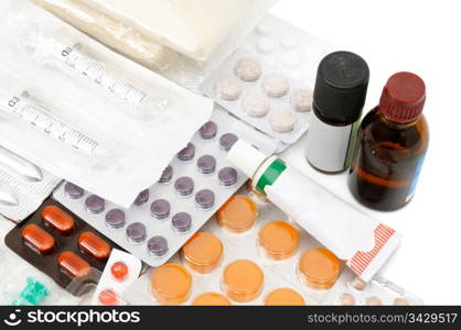 medication isolated on a white