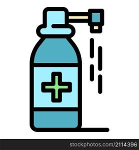 Medicinal spray icon. Outline medicinal spray vector icon color flat isolated. Medicinal spray icon color outline vector
