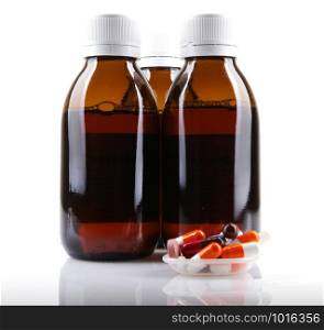 Medicine Bottle Isolated On White