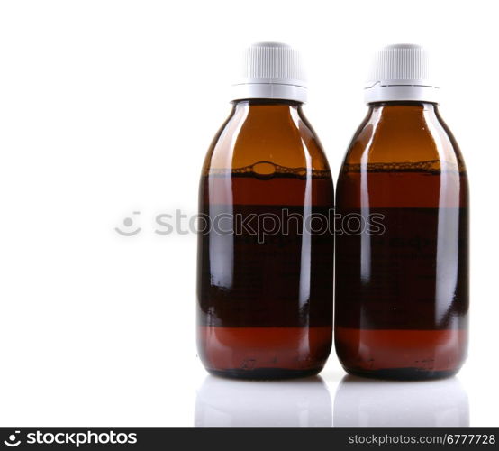 Medicine Bottle Isolated On White