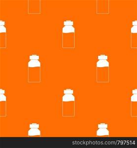 Medicine pattern repeat seamless in orange color for any design. Vector geometric illustration. Medicine pattern seamless
