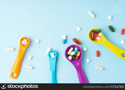 Medicine, tablet, vitamin and drug in various shape