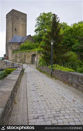 medieval castle Blankenstein above the river Ruhr in Hattingen