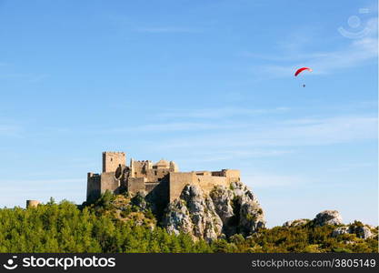 Medieval Castle of Loarre in Huesca, Aragon, Spain