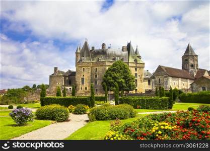 Medieval castles of France Jumilhac-le-grand with beautiful gardens. in Dordogne department