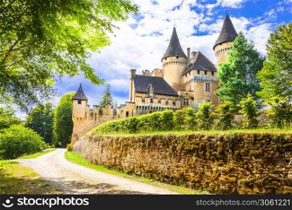medieval castles of France - Puymartin in Dordogne (Chateau de Puymartin)