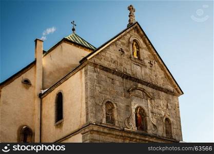 Medieval Church in the Center of Megeve, French Alps, France