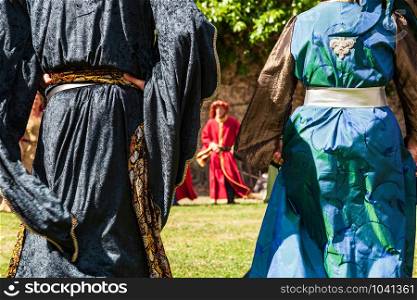 Medieval costumes during a festival in Brittany, France. Medieval costumes during a festival in Brittany