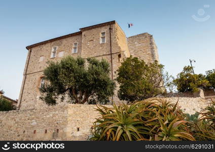 Medieval fortress at dawn Antibes, France