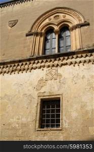 Medieval gothic window of an ancient house in the island of Malta