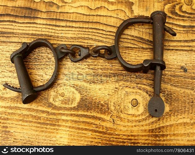 medieval handcuffs. handcuff