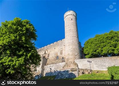 Medieval Toompea castle in old town in Tallinn in a beautiful summer day, Estonia